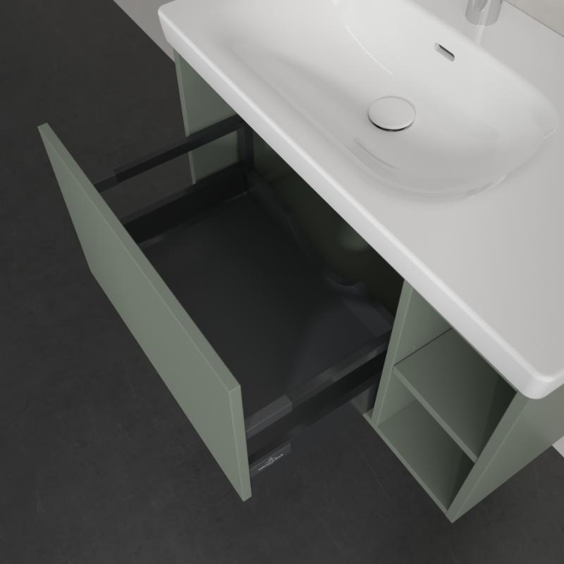 Mobilier suspendat pentru lavoar Villeroy & Boch Skyla 77,2 cm, Soft Close, soft green